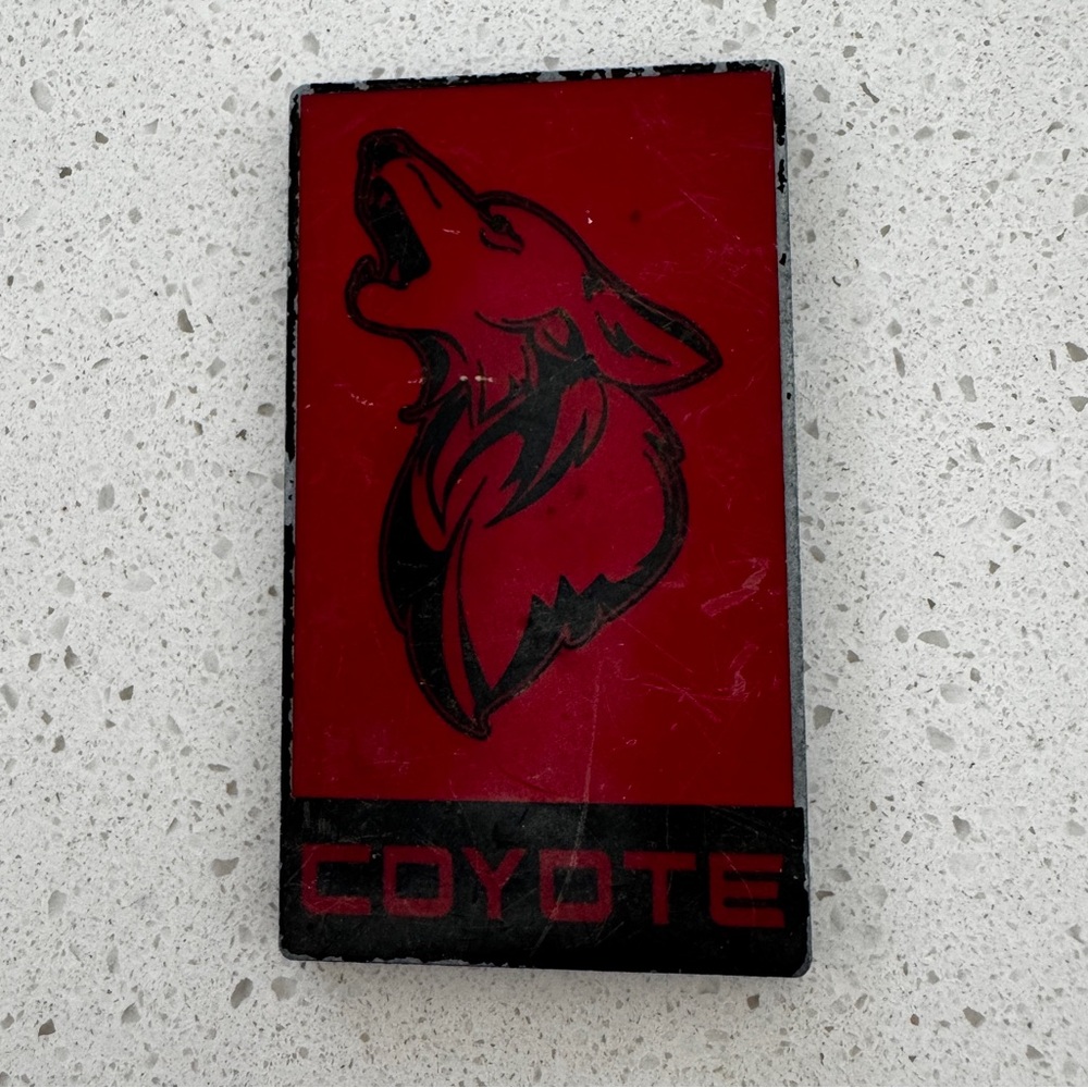 Ford Red and Black Coyote Emblem 1979/1980